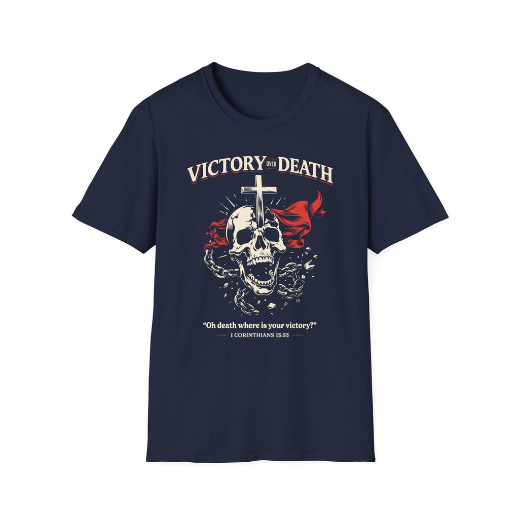 VICTORY OVER DEATH CROSS BROKEN SKULL T-Shirt