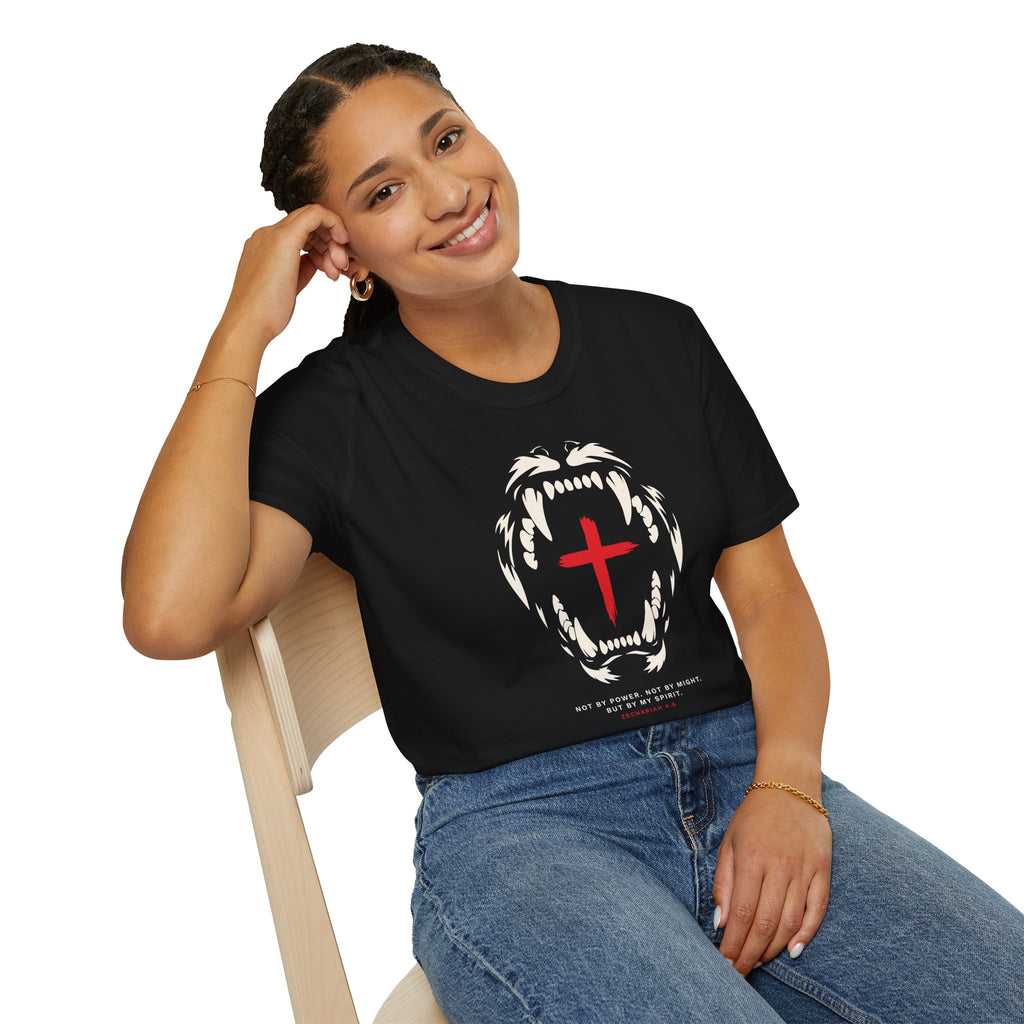 NOT BY POWER LION CROSS T-Shirt