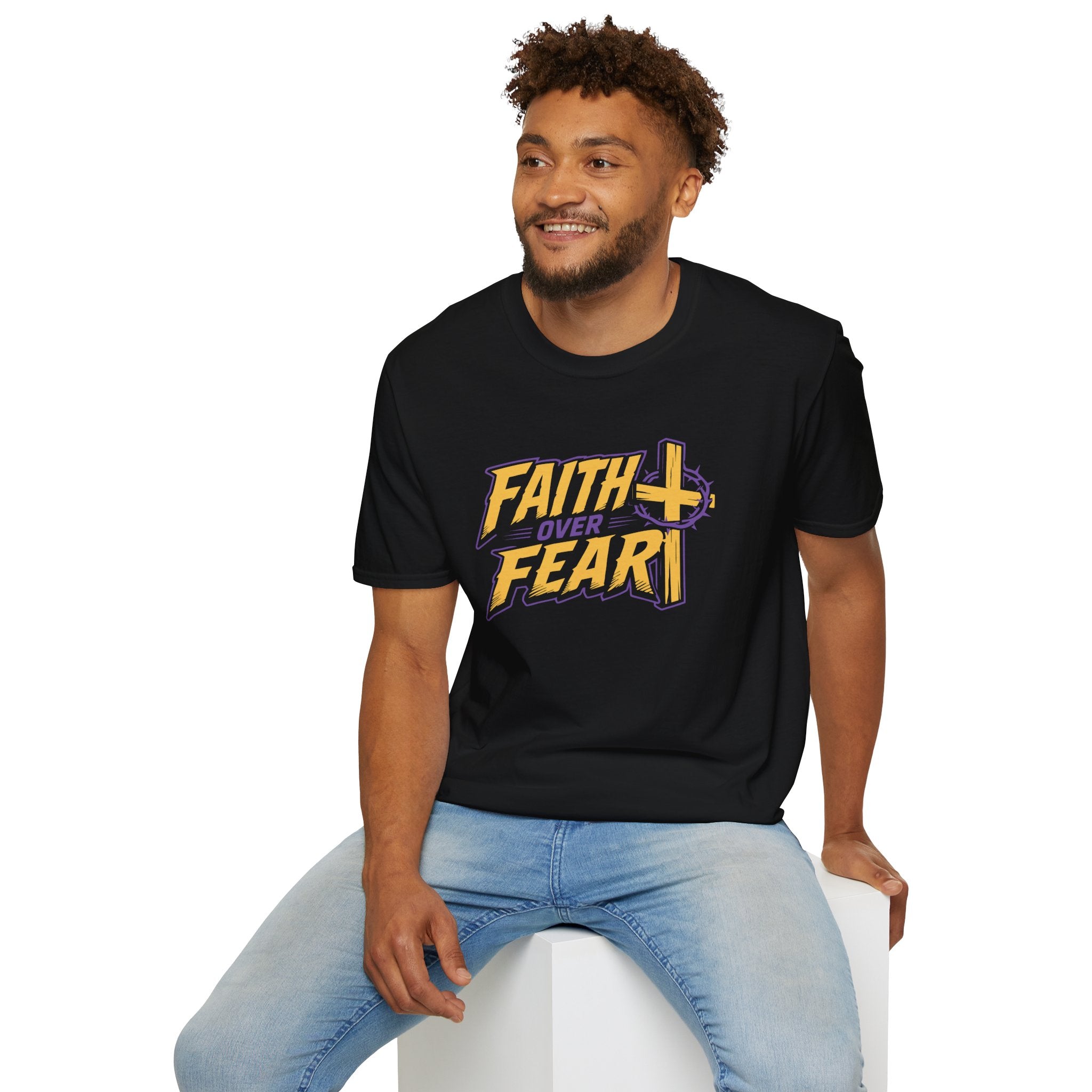 FAITH OVER FEAR YELLOW PURPLE 1 T-Shirt