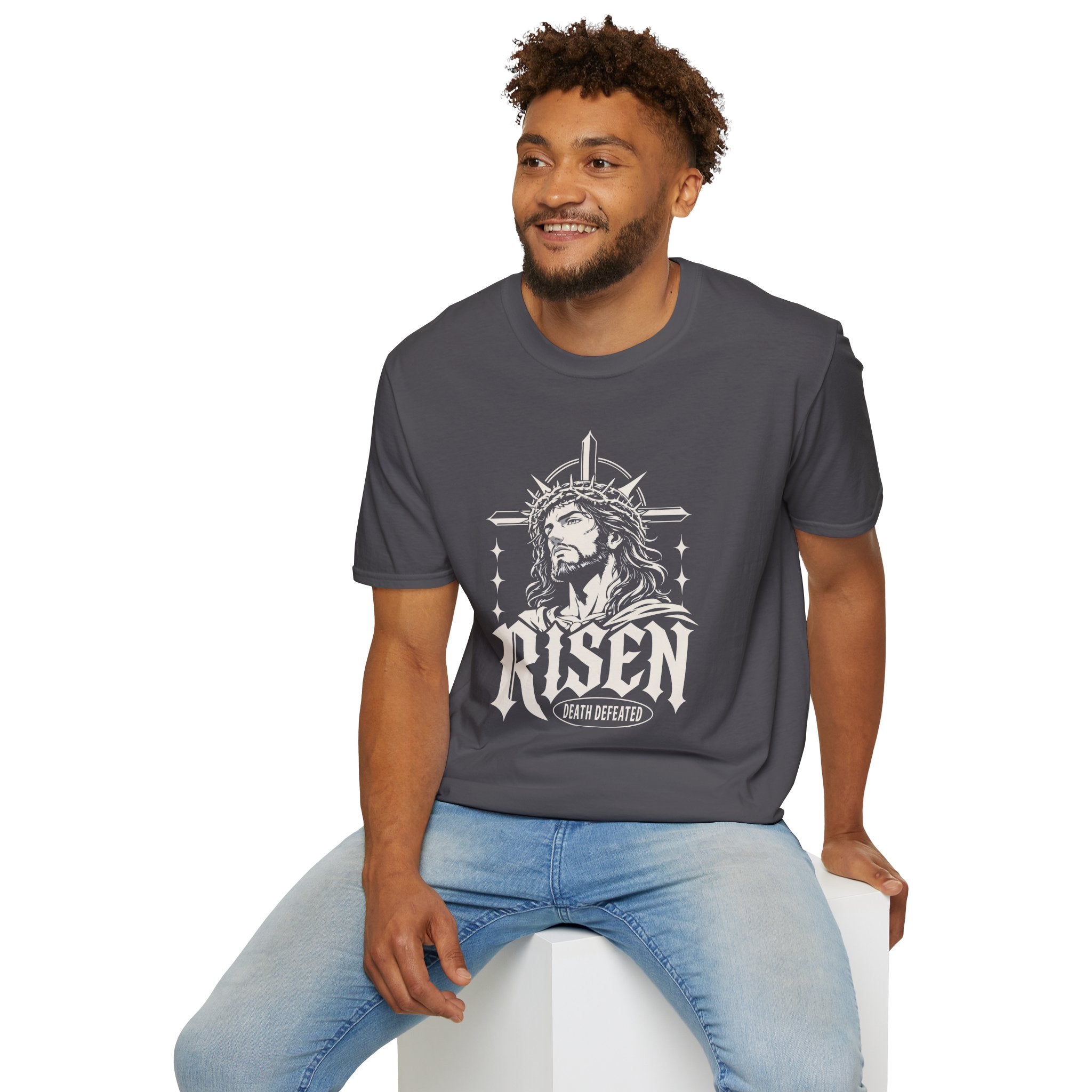 RISEN DEATH DEFEATED JESUS MANGA T-Shirt