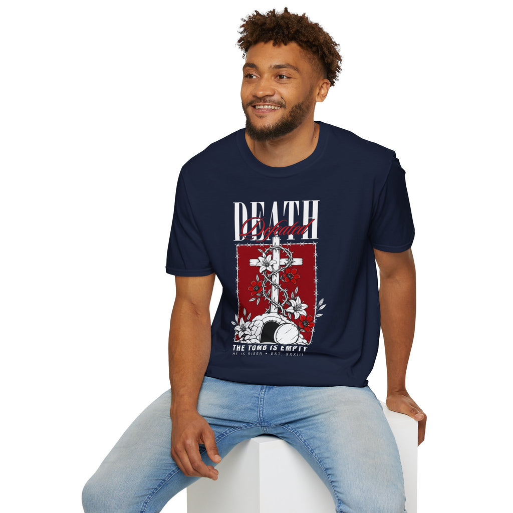 DEATH DEFEATED THE TOMB IS EMPTY T-Shirt