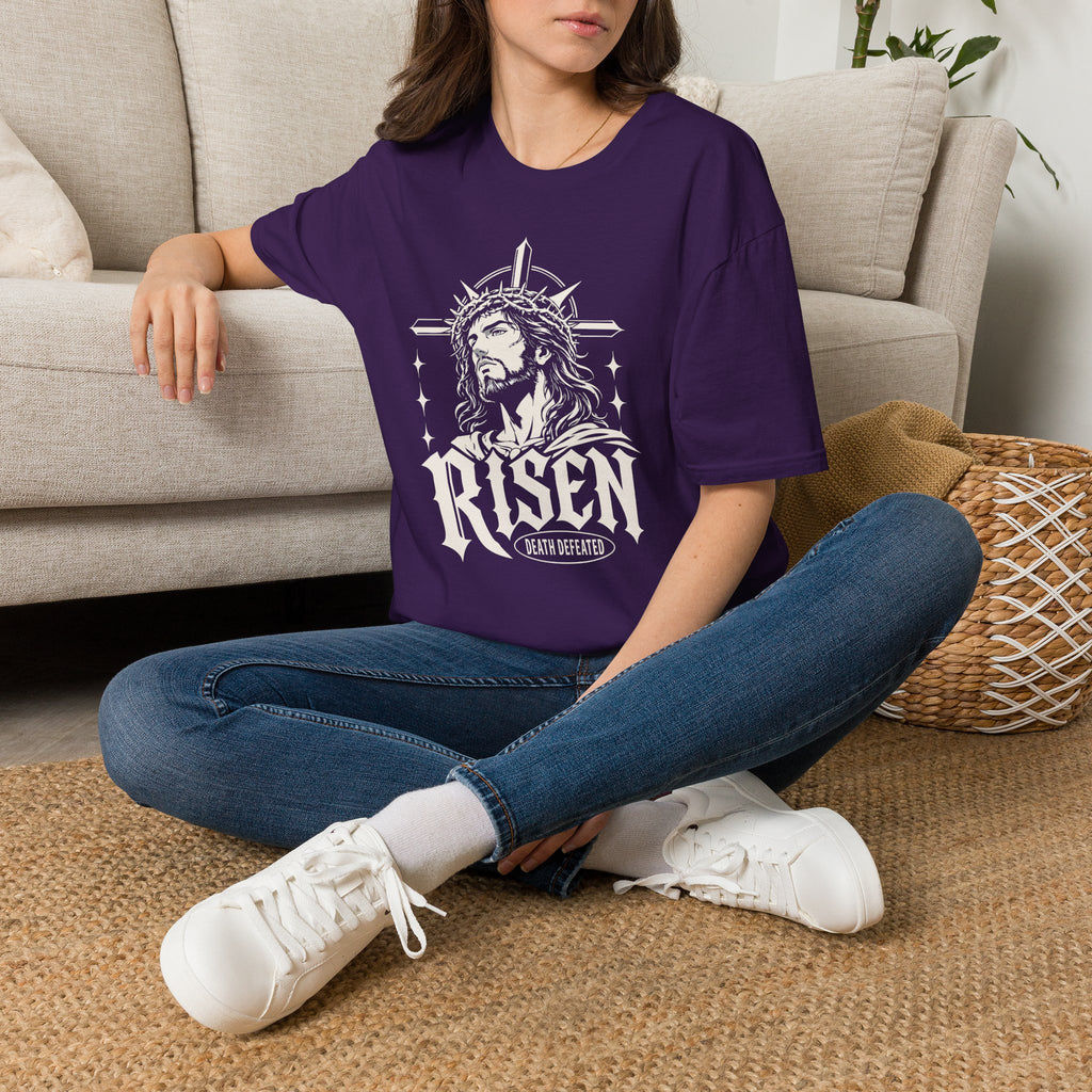RISEN DEATH DEFEATED JESUS MANGA T-Shirt