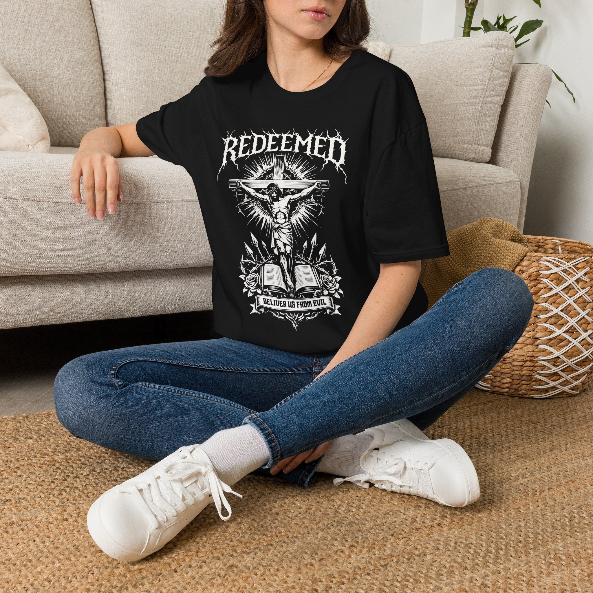 REDEEMED JESUS CROSS METAL T-Shirt