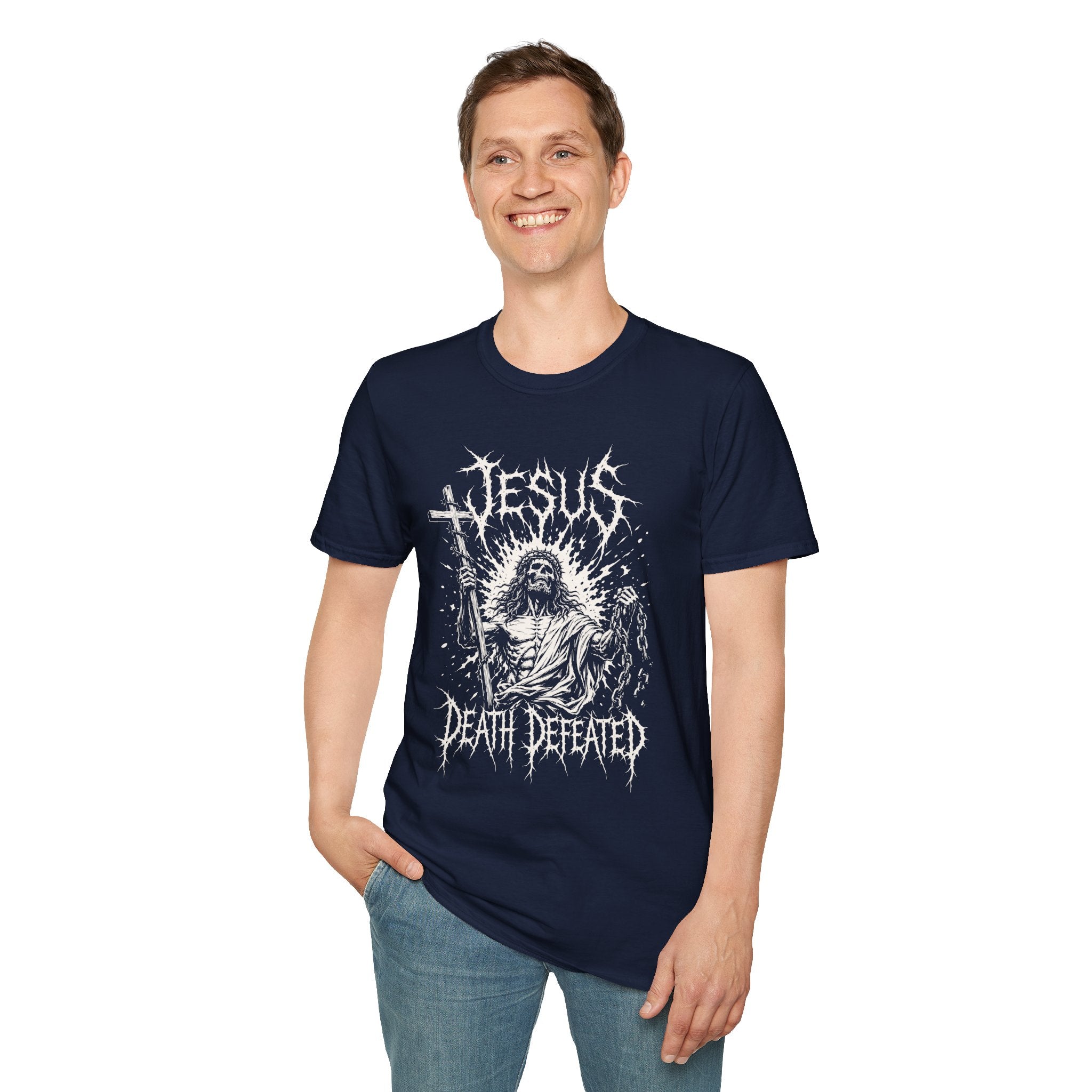 JESUS DEATH DEFEATED METAL T-Shirt