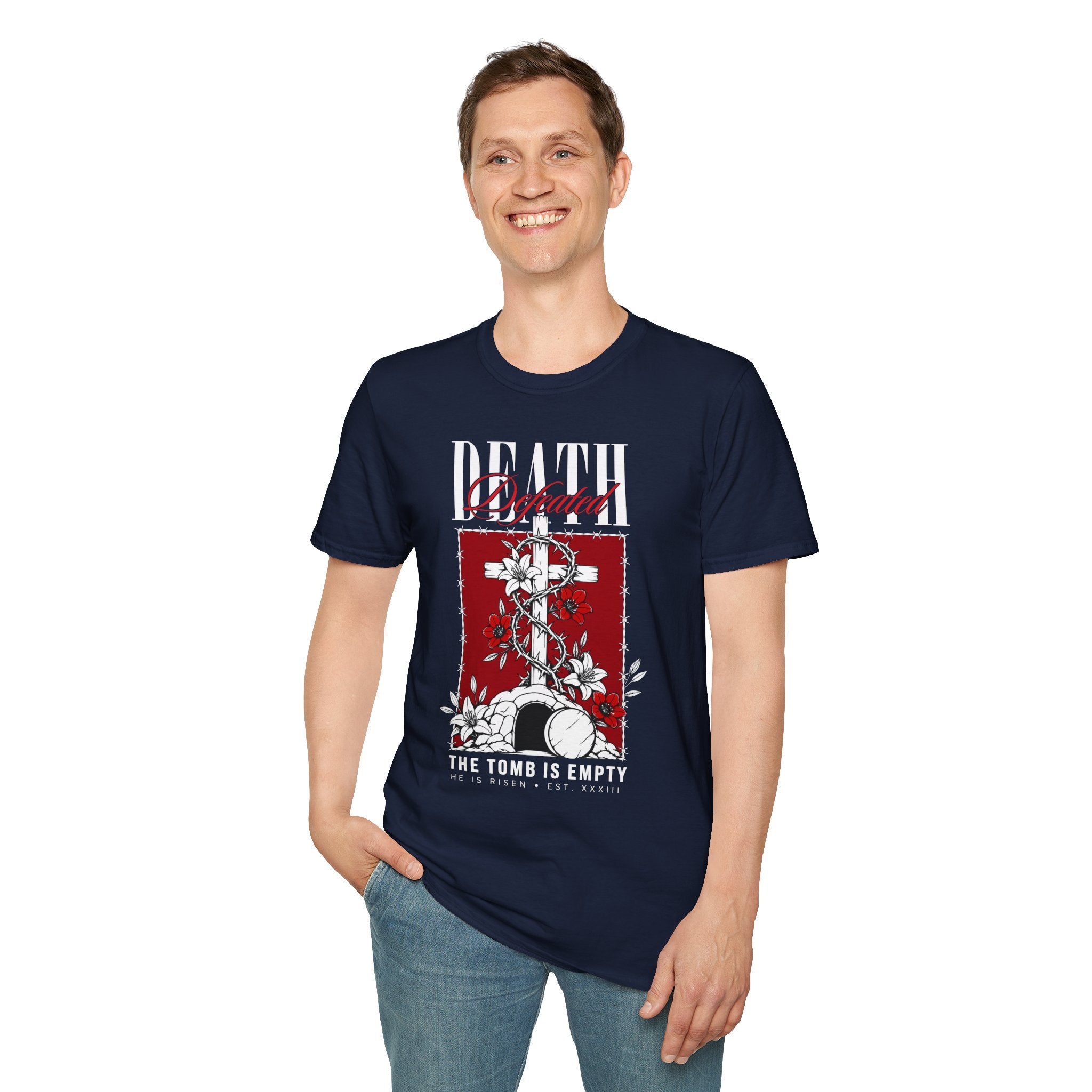 DEATH DEFEATED THE TOMB IS EMPTY T-Shirt