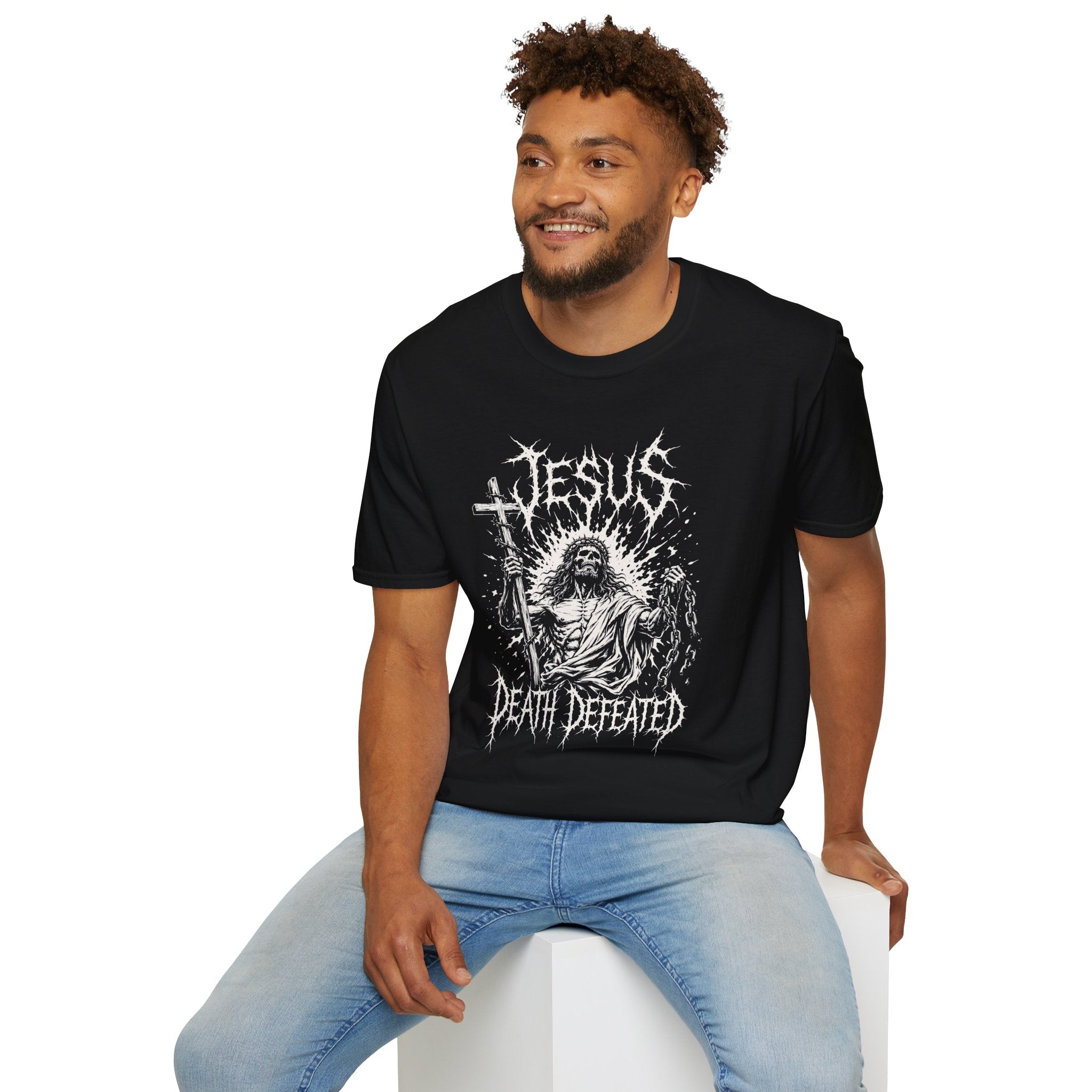 JESUS DEATH DEFEATED METAL T-Shirt