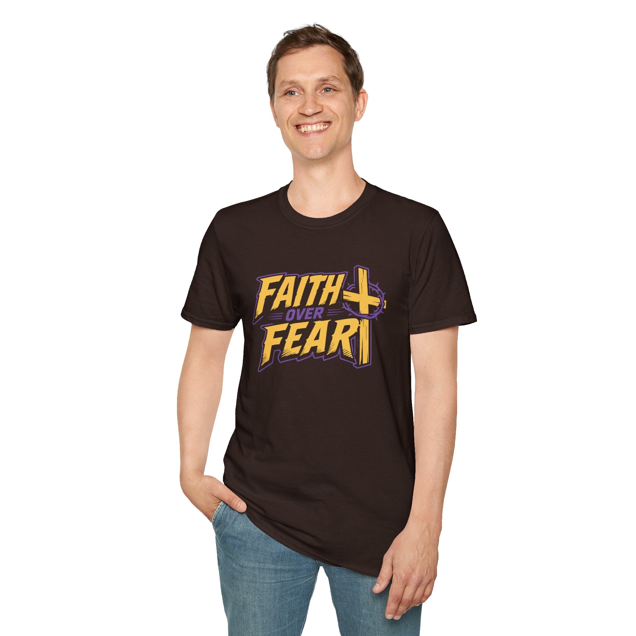 FAITH OVER FEAR YELLOW PURPLE 1 T-Shirt