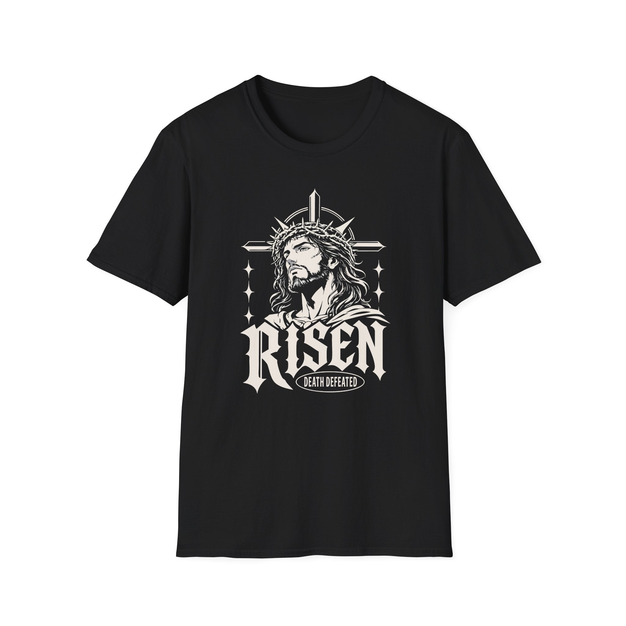 RISEN DEATH DEFEATED JESUS MANGA T-Shirt