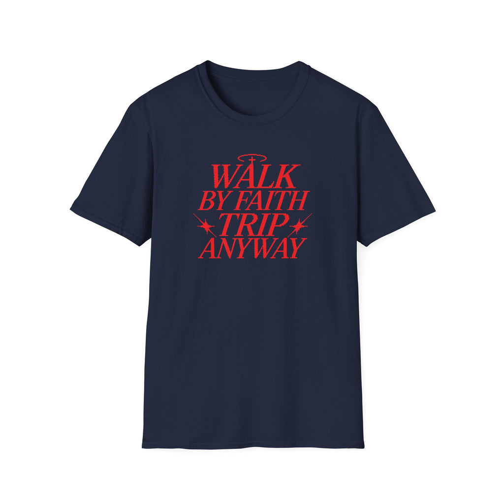 WALK BY FAITH TRIP ANYWAY RED PIXEL T-Shirt
