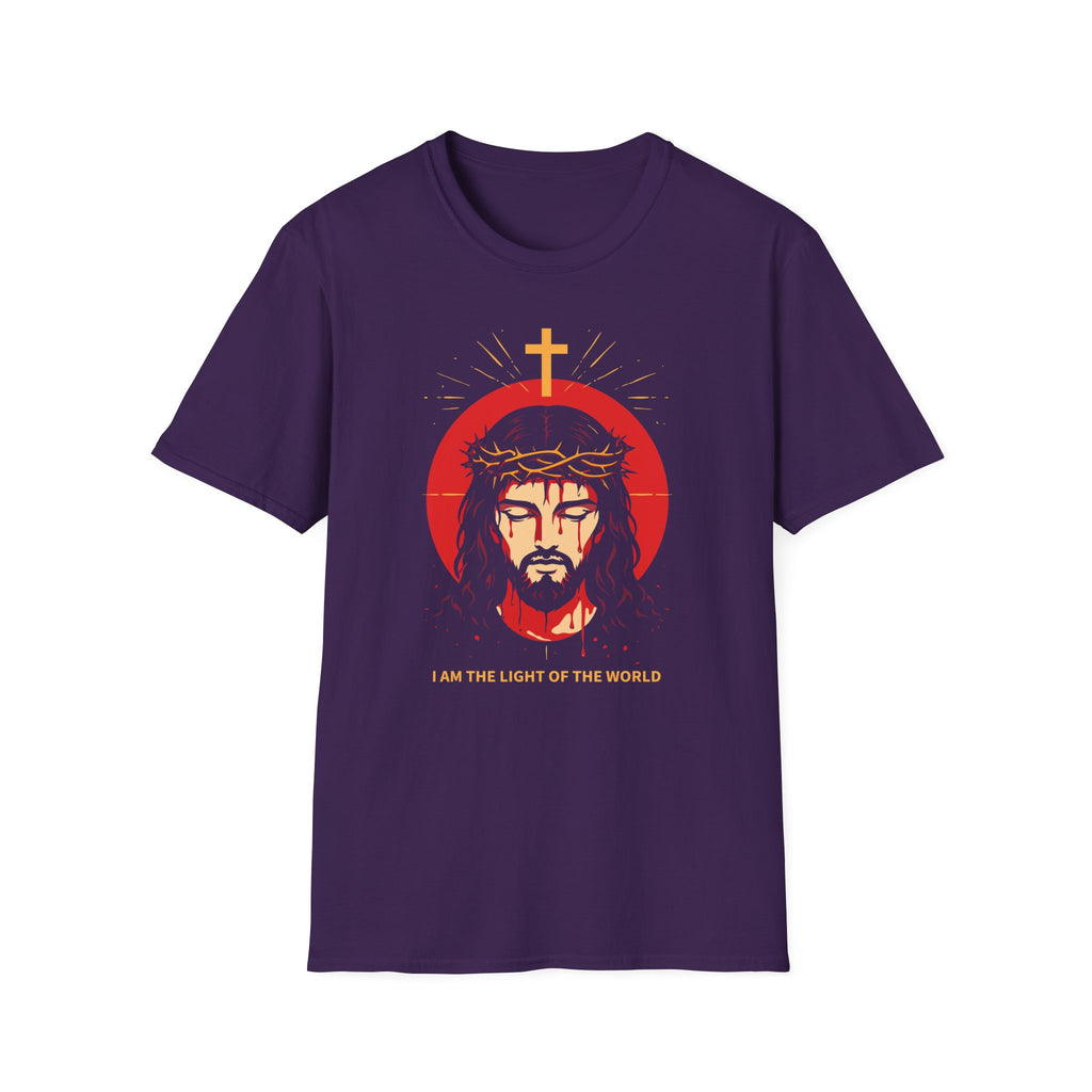 I AM THE LIGHT OF THE WORLD 2 less text T-Shirt