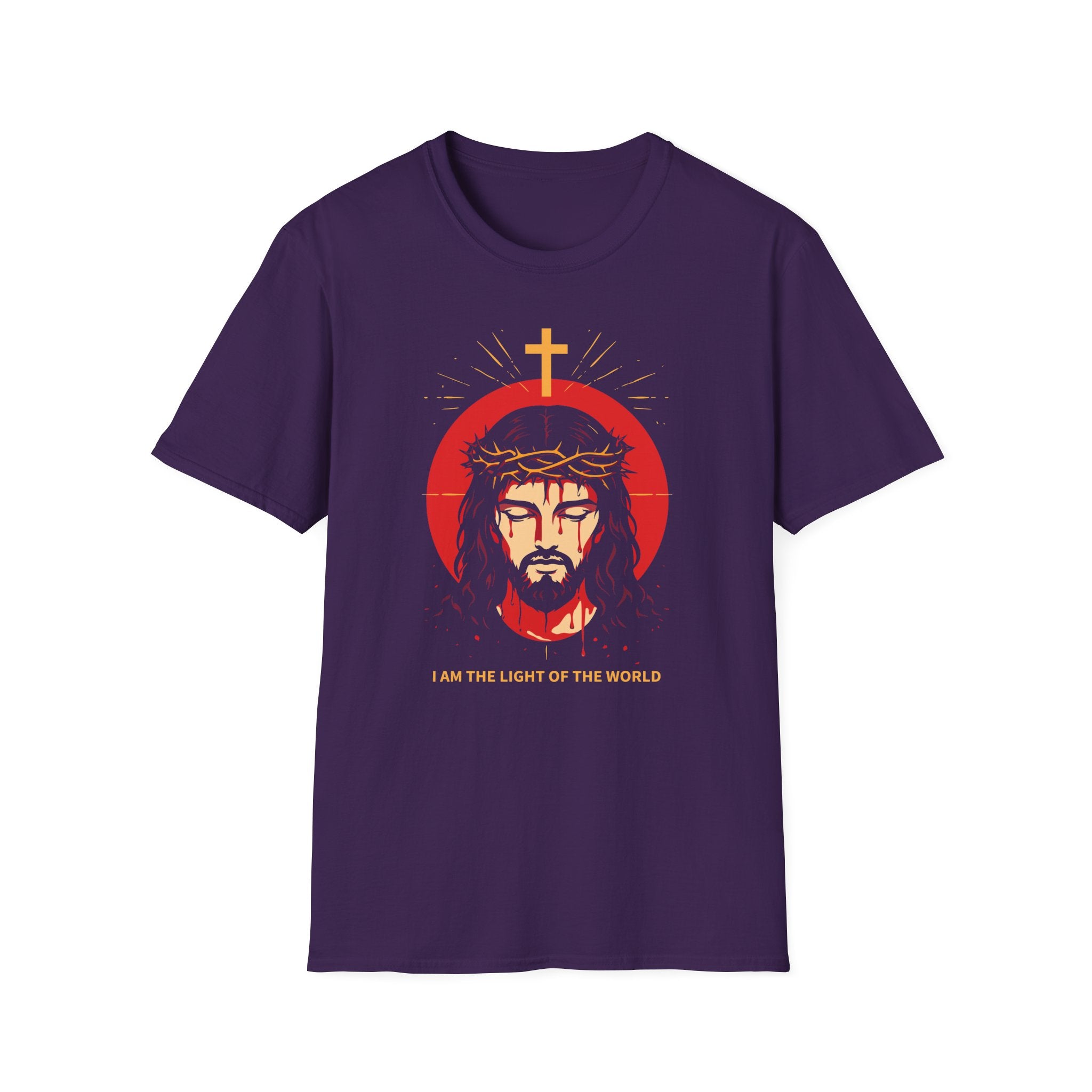 I AM THE LIGHT OF THE WORLD 2 less text T-Shirt