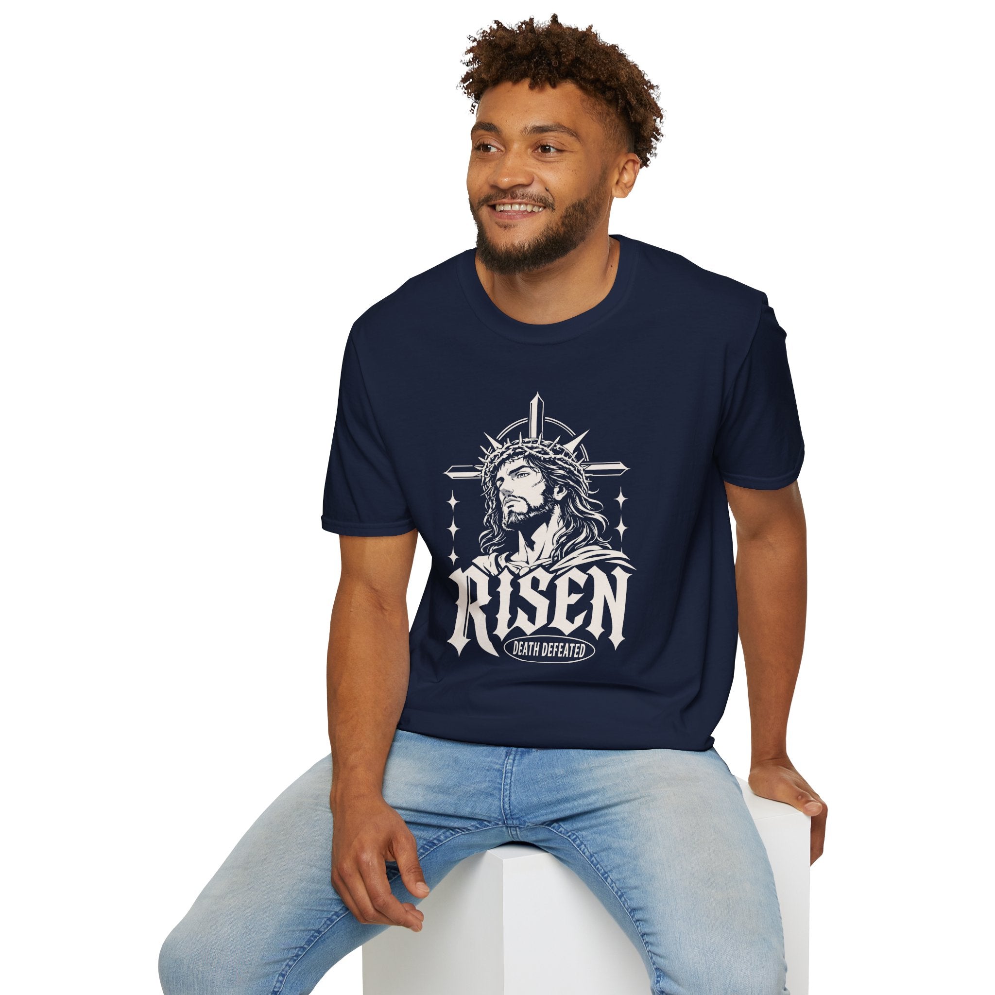 RISEN DEATH DEFEATED JESUS MANGA T-Shirt