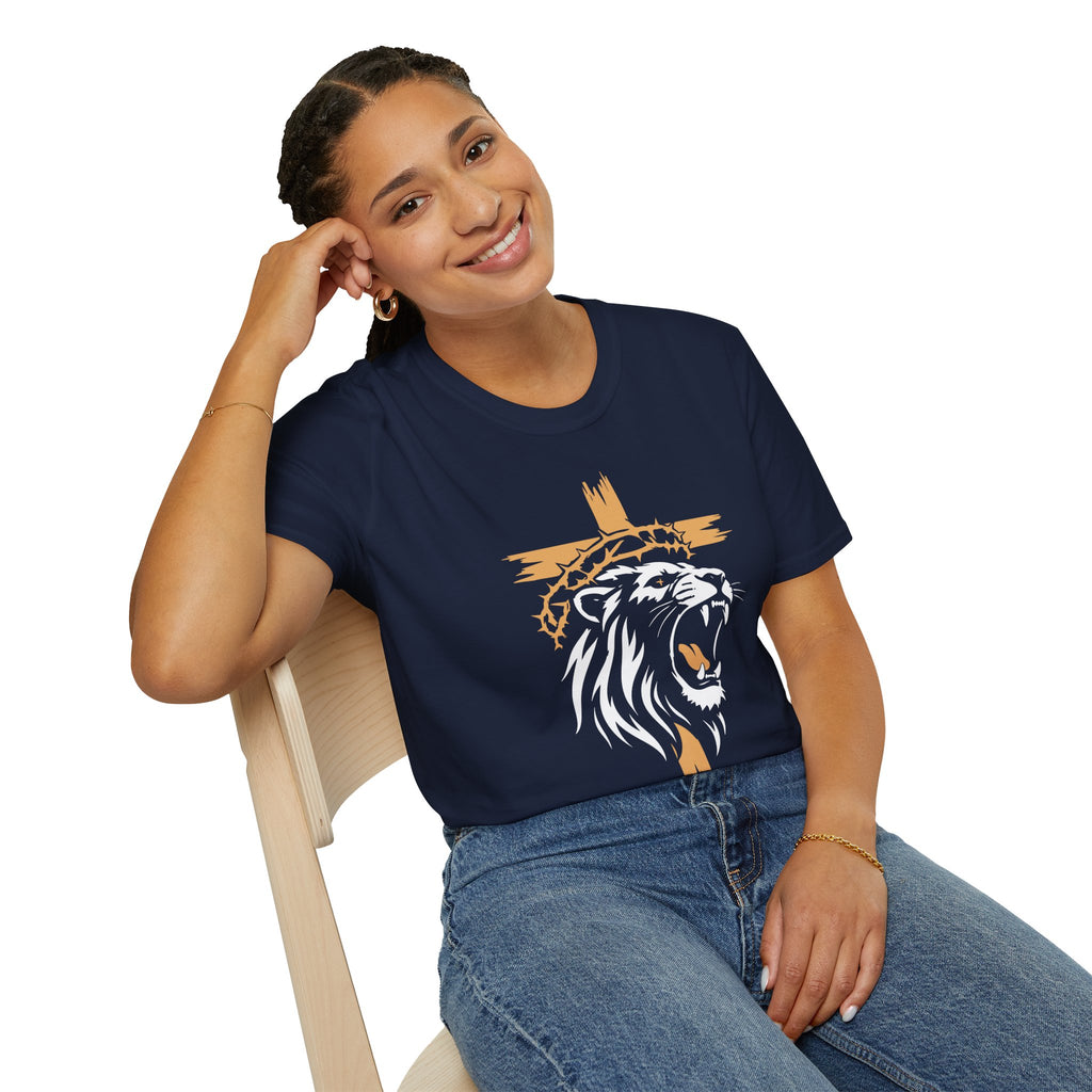 LION CROSS CROWN OF THORNS T-Shirt