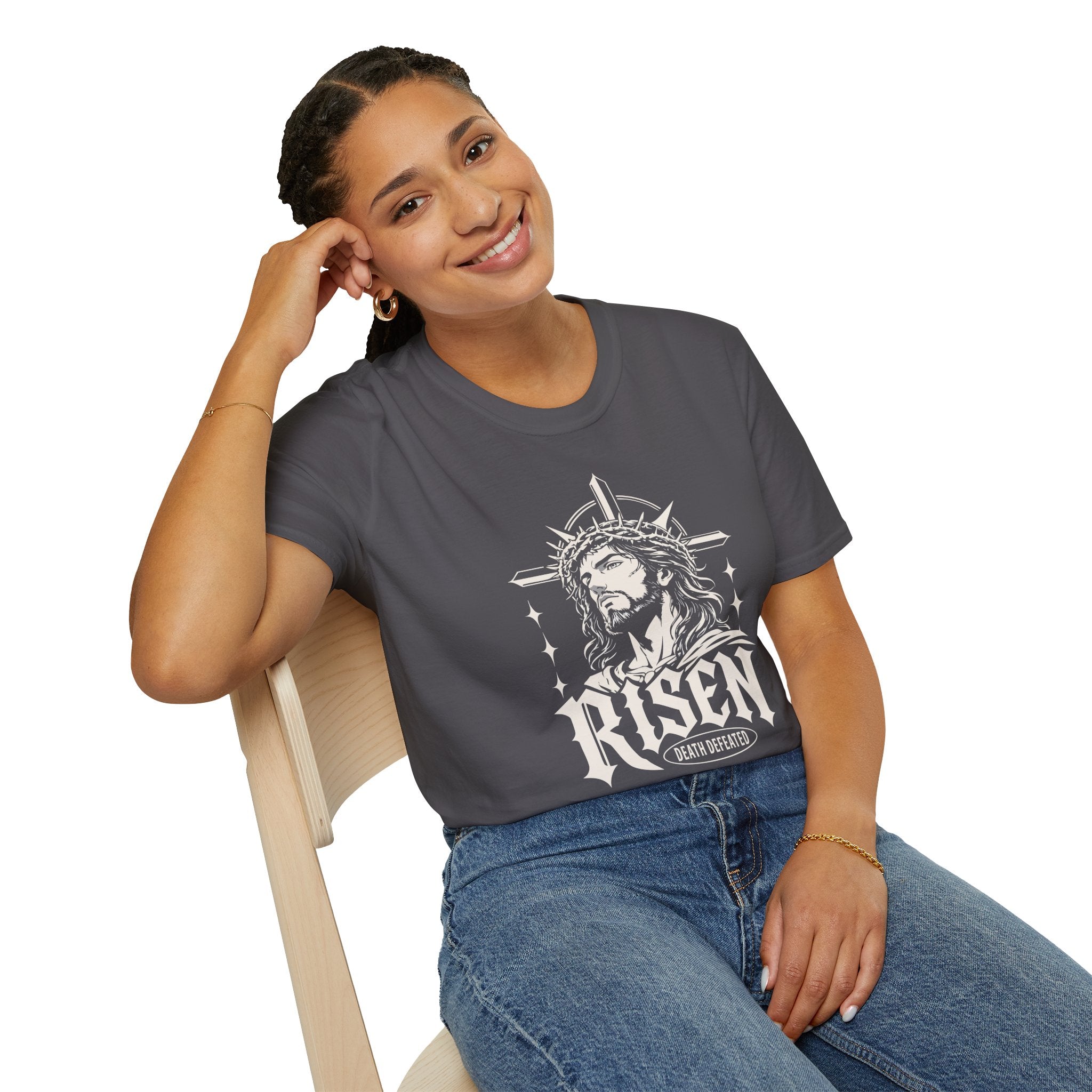 RISEN DEATH DEFEATED JESUS MANGA T-Shirt