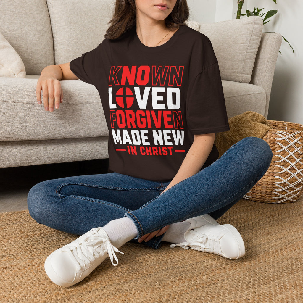 KNOWN LOVED FORGIVEN MADE NEW IN CHRIST T-Shirt