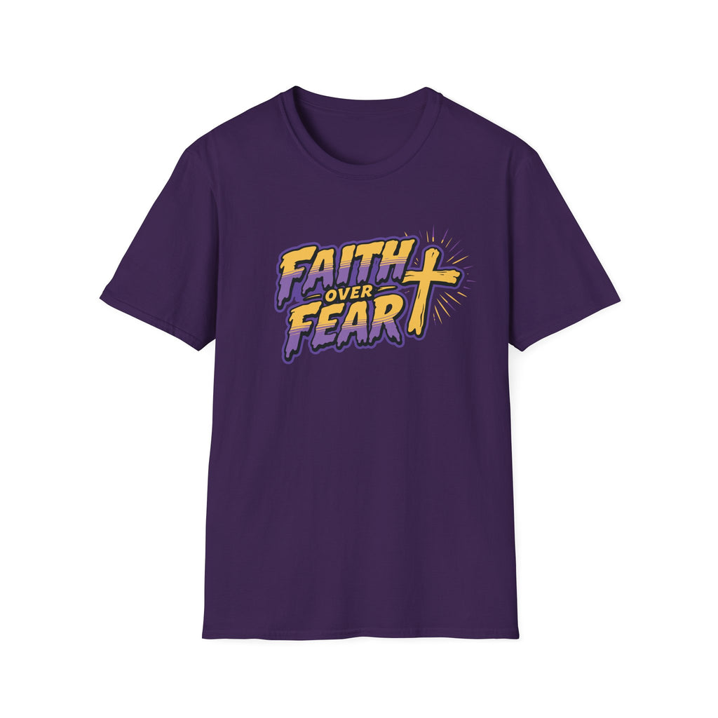 FAITH OVER FEAR YELLOW PURPLE 2 T-Shirt