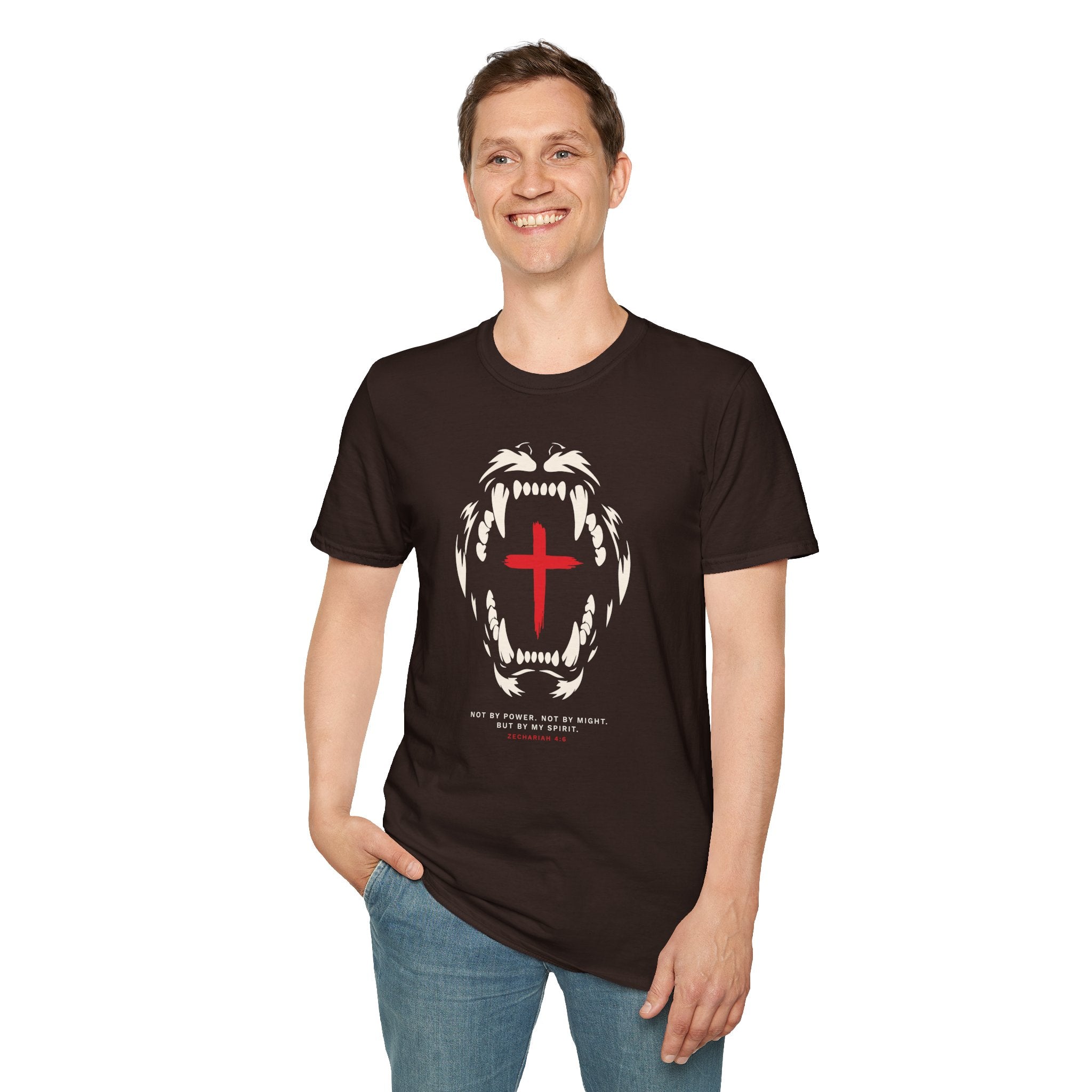 NOT BY POWER LION CROSS T-Shirt