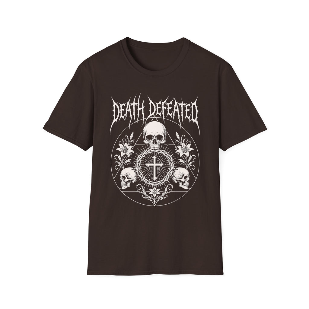 DEATH DEFEATED SKULL CIRCLE METAL T-Shirt