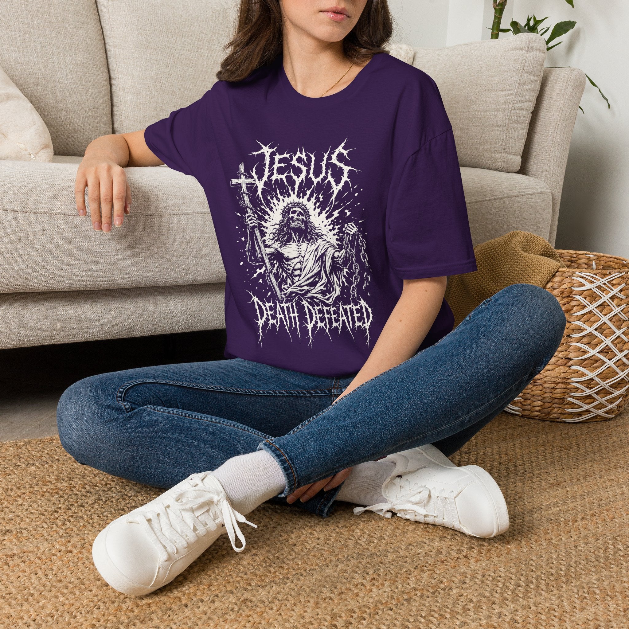 JESUS DEATH DEFEATED METAL T-Shirt