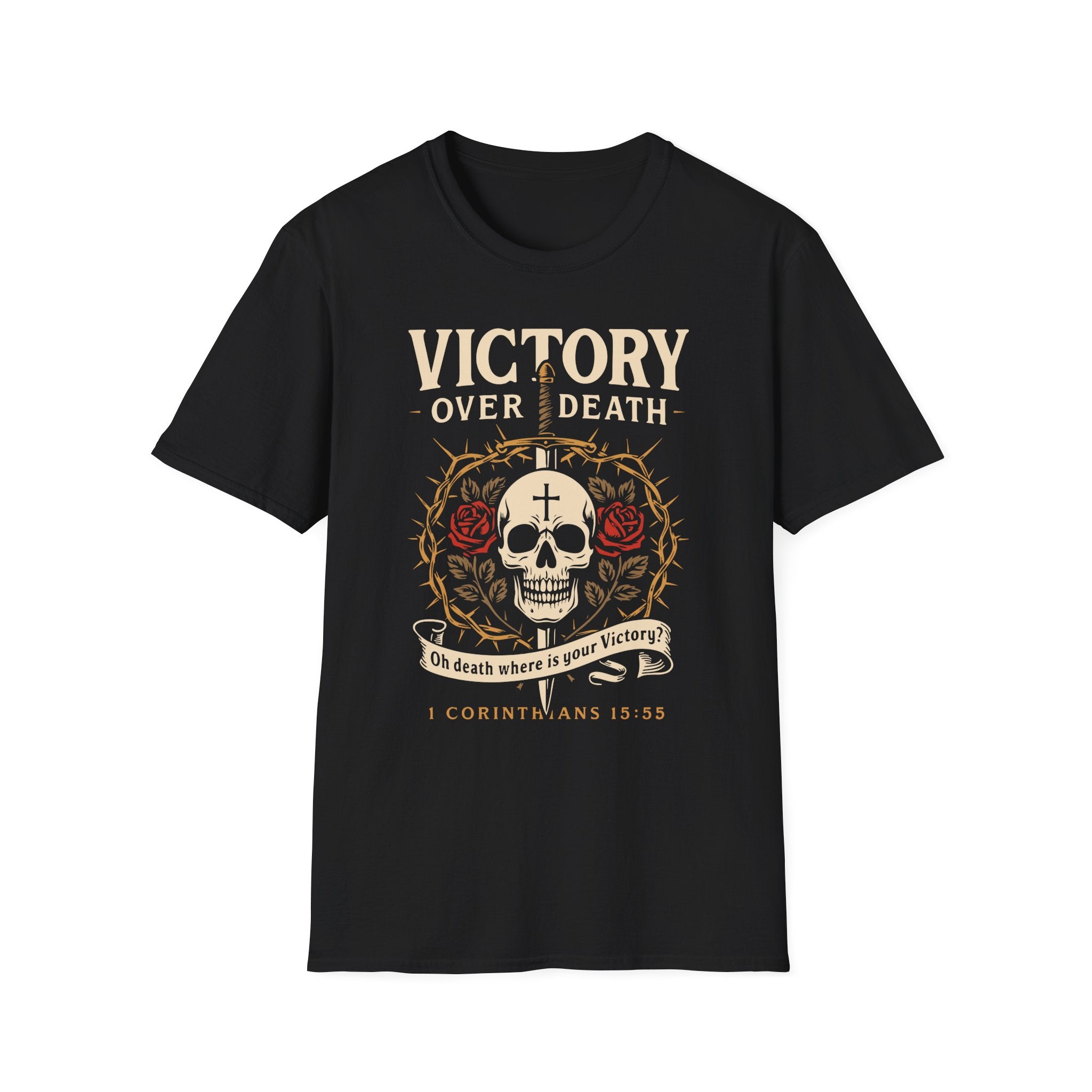 VICTORY OVER DEATH SWORD SKULL T-Shirt