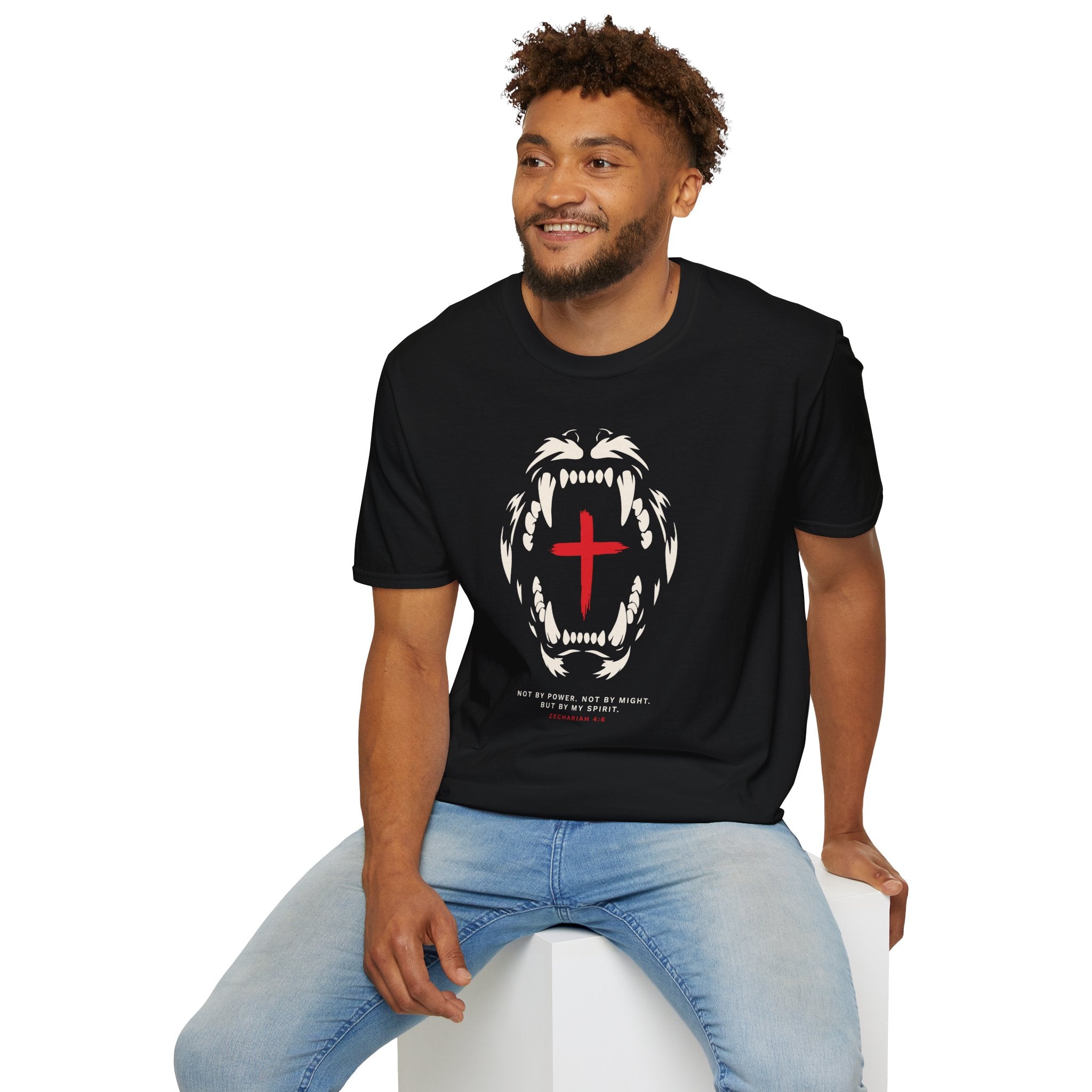 NOT BY POWER LION CROSS T-Shirt