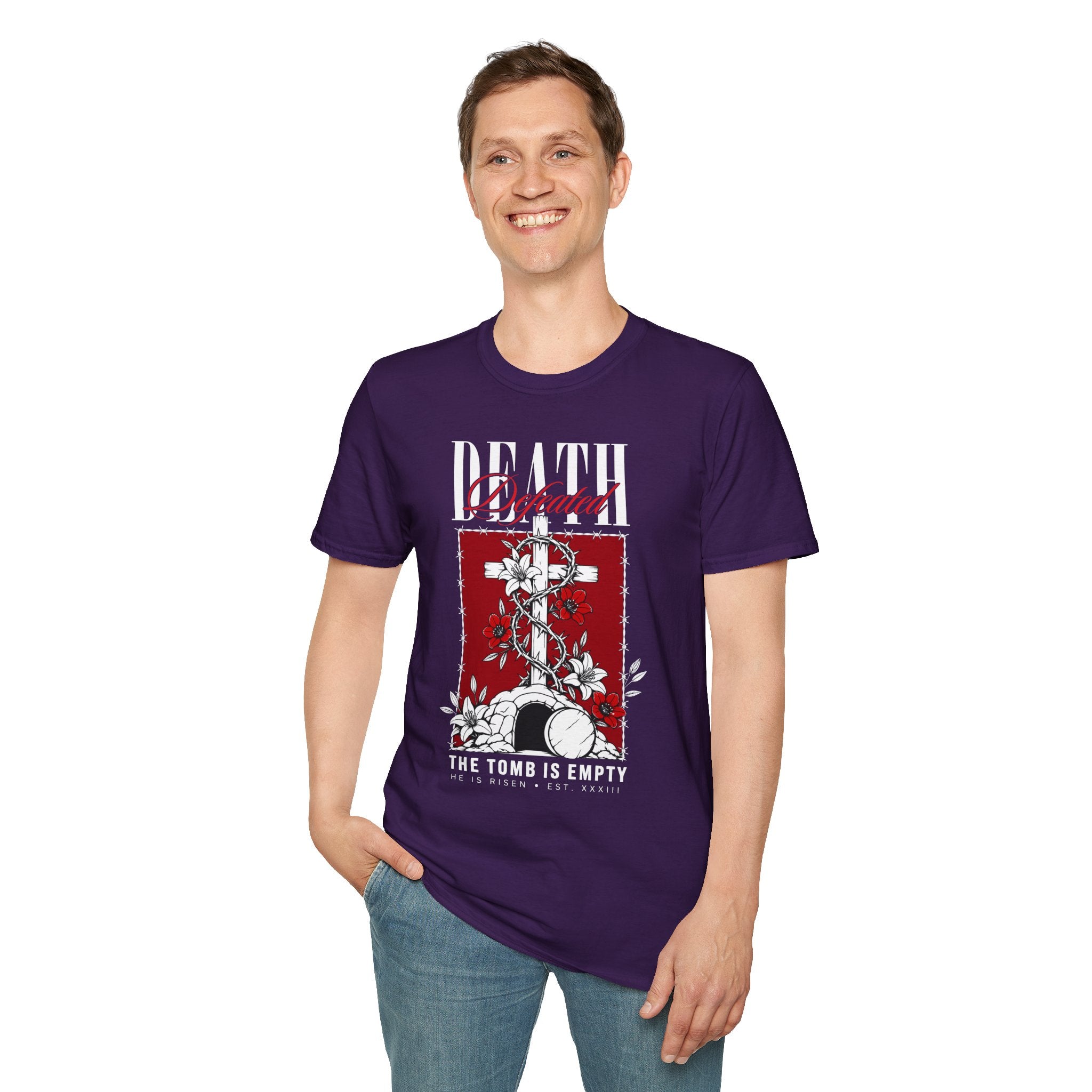 DEATH DEFEATED THE TOMB IS EMPTY T-Shirt
