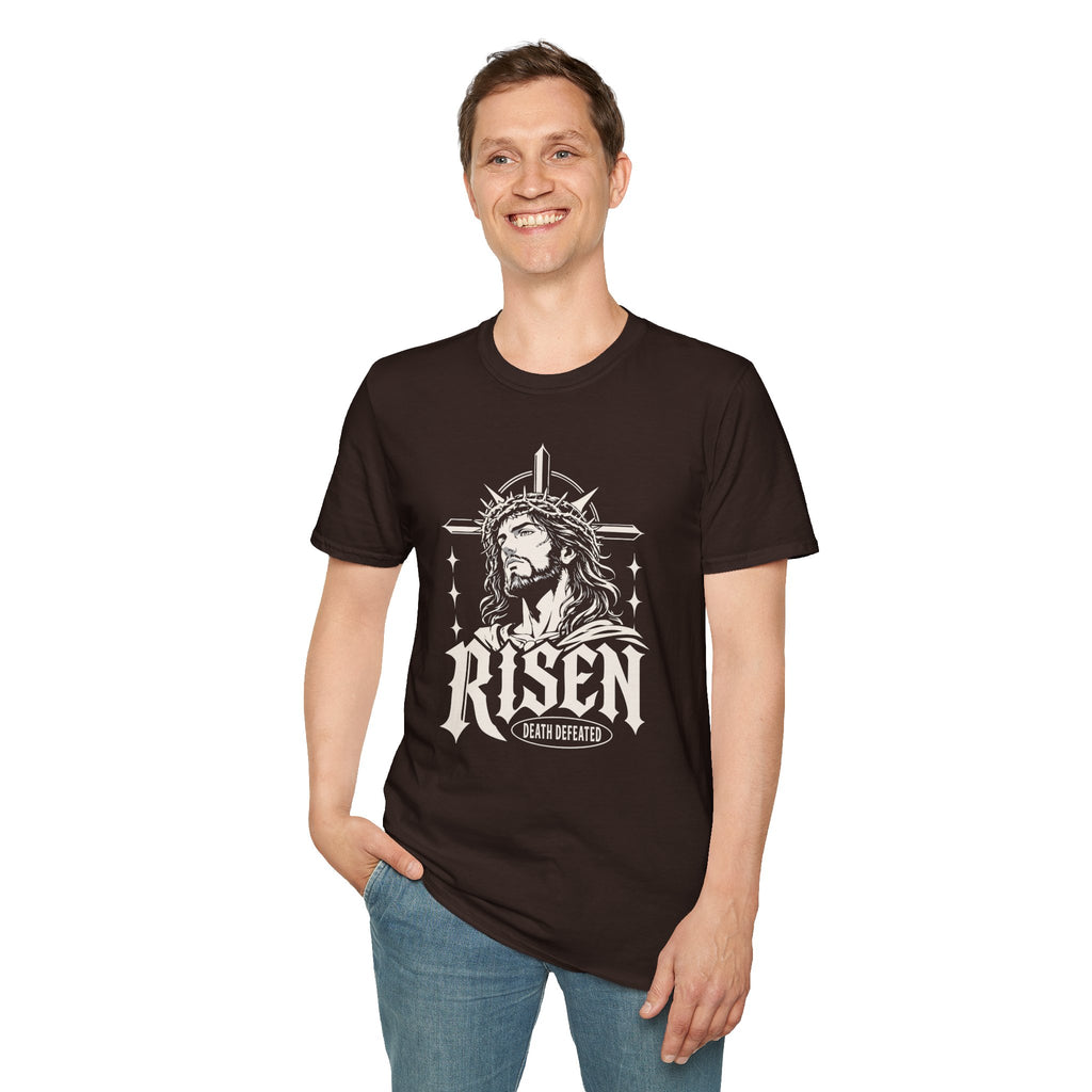 RISEN DEATH DEFEATED JESUS MANGA T-Shirt