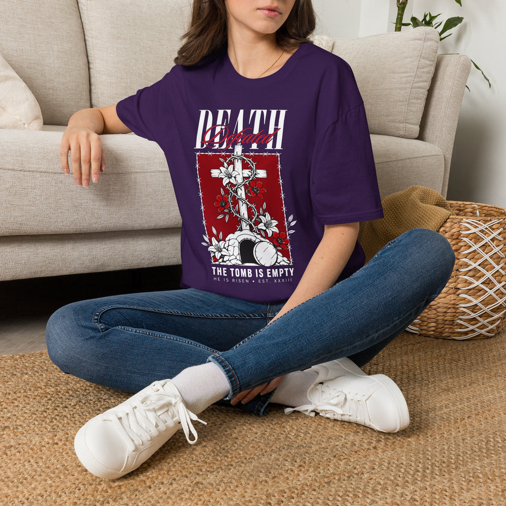 DEATH DEFEATED THE TOMB IS EMPTY T-Shirt