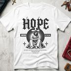 Hope Anchor of the Soul gothic Jesus Christian T-shirt in White