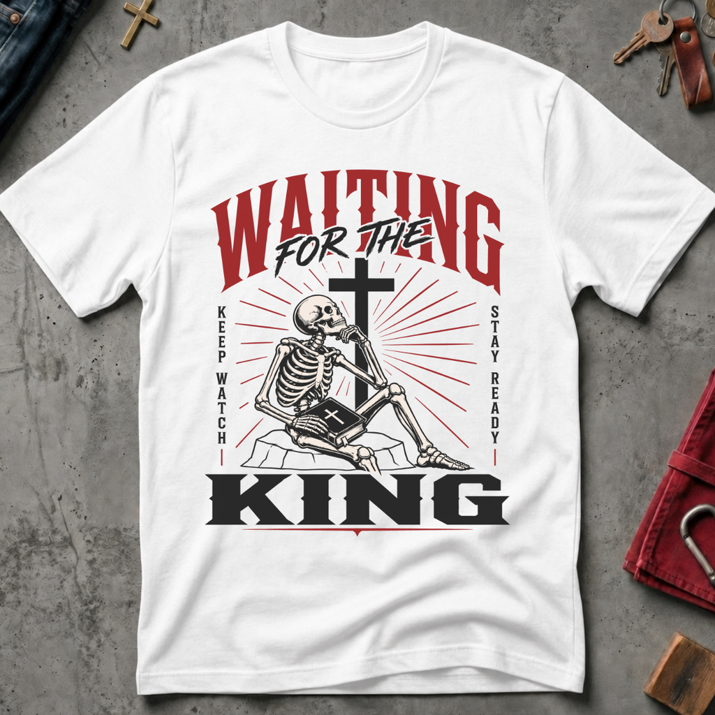 Waiting for the King Christian T-shirt in White