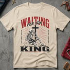 Waiting for the King Christian T-shirt in Sand