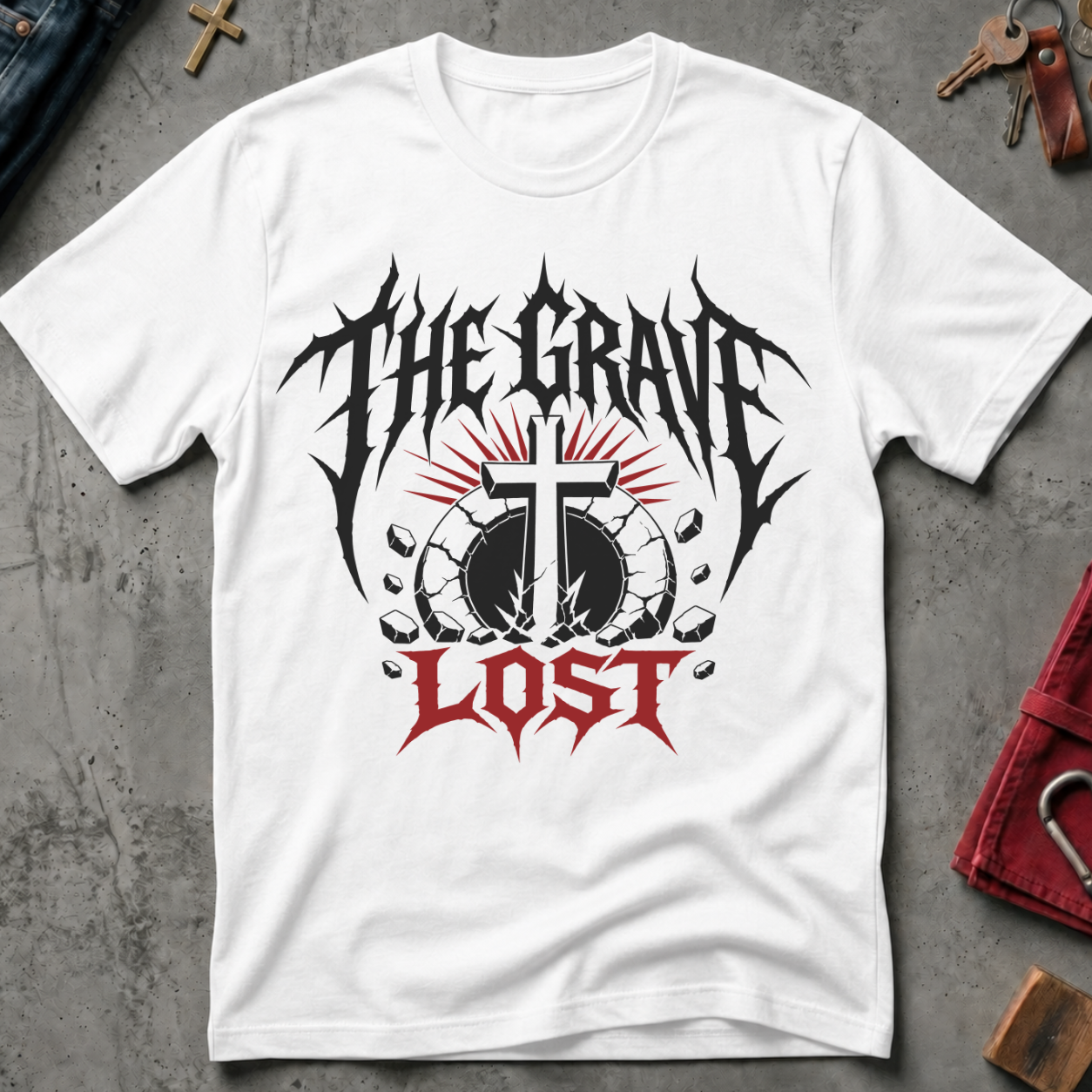 The Grave Lost Christian T-shirt in White