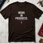 Work in Progress Christian T-shirt in Dark Chocolate