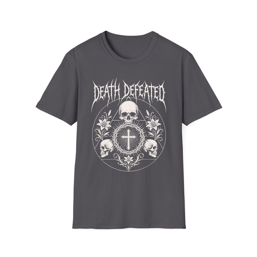 DEATH DEFEATED SKULL CIRCLE METAL T-Shirt