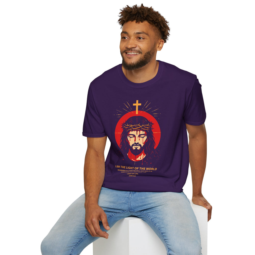 I AM THE LIGHT OF THE WORLD more text T-Shirt