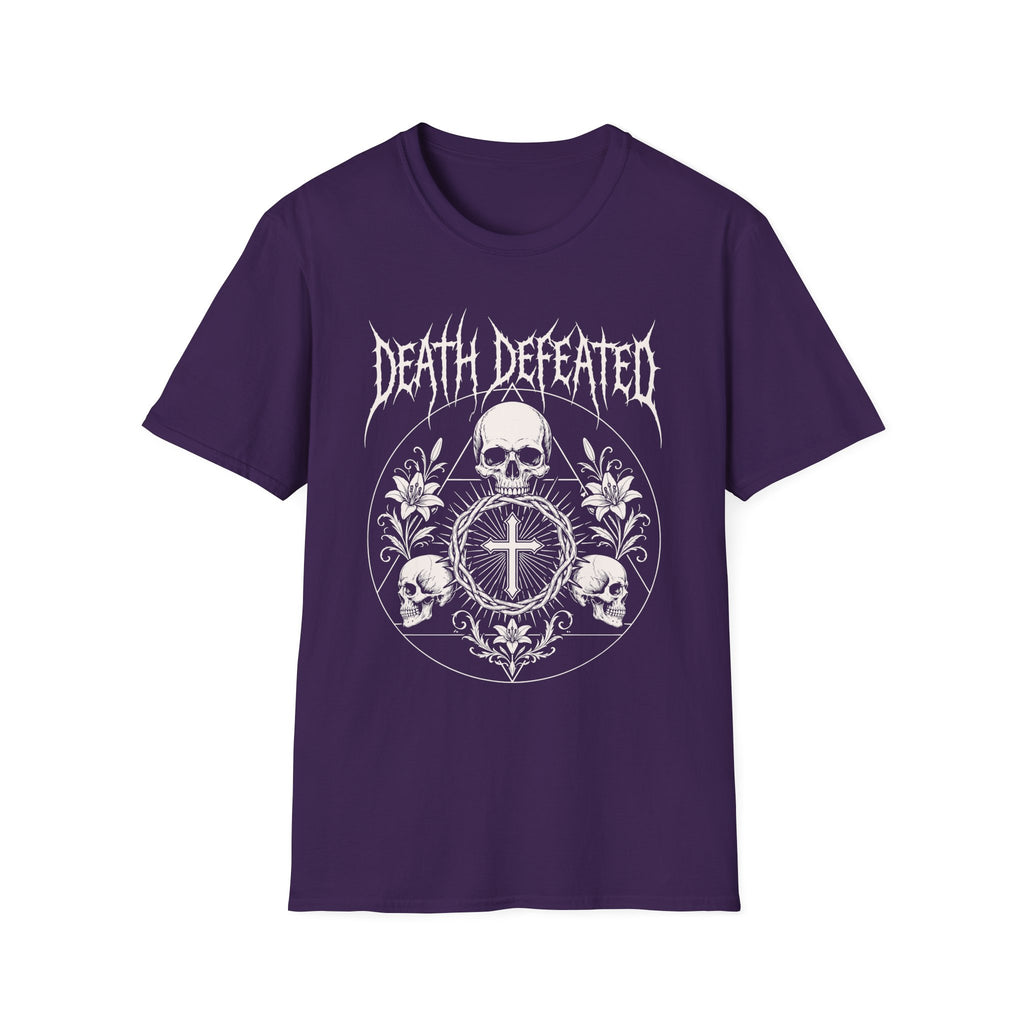 DEATH DEFEATED SKULL CIRCLE METAL T-Shirt