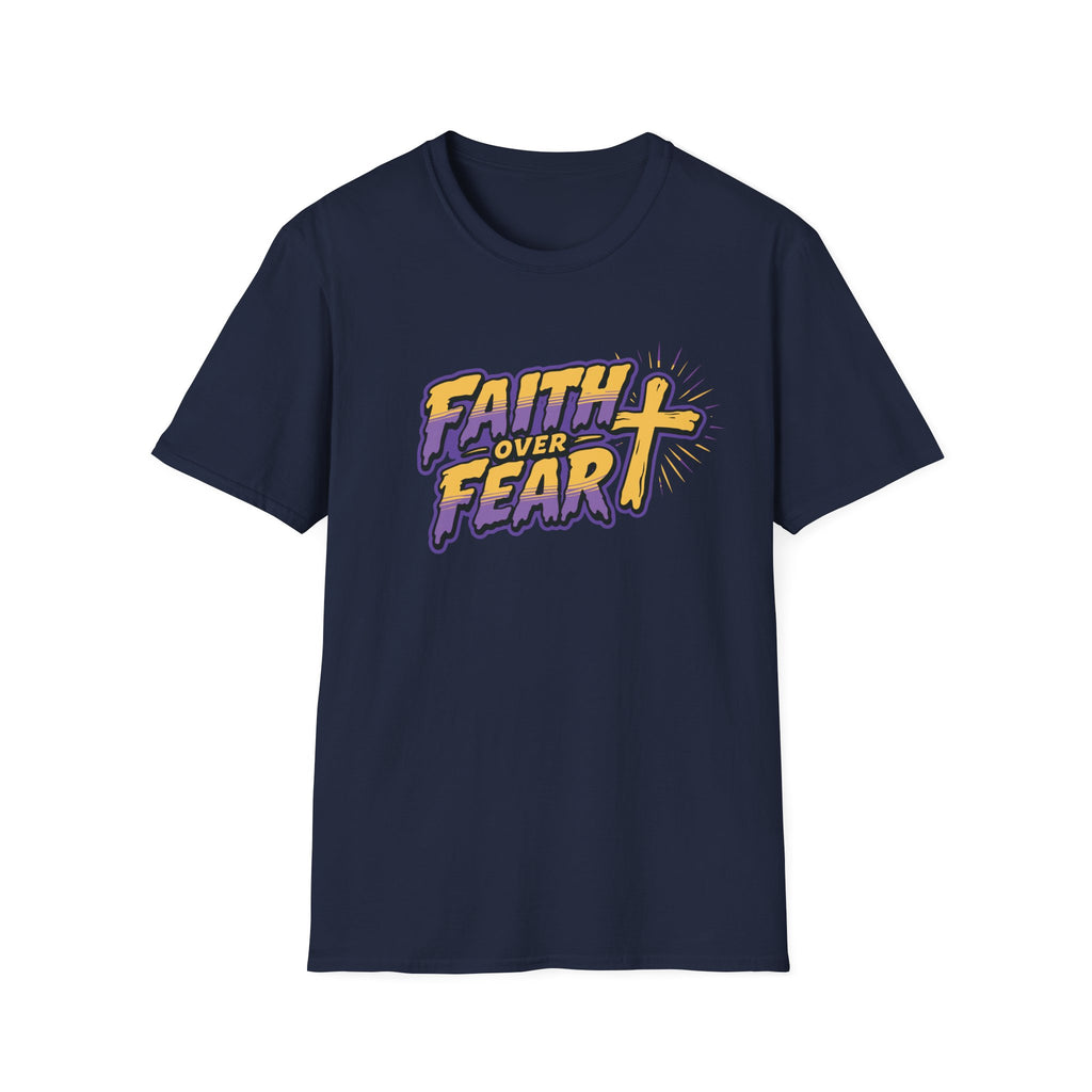 FAITH OVER FEAR YELLOW PURPLE 2 T-Shirt