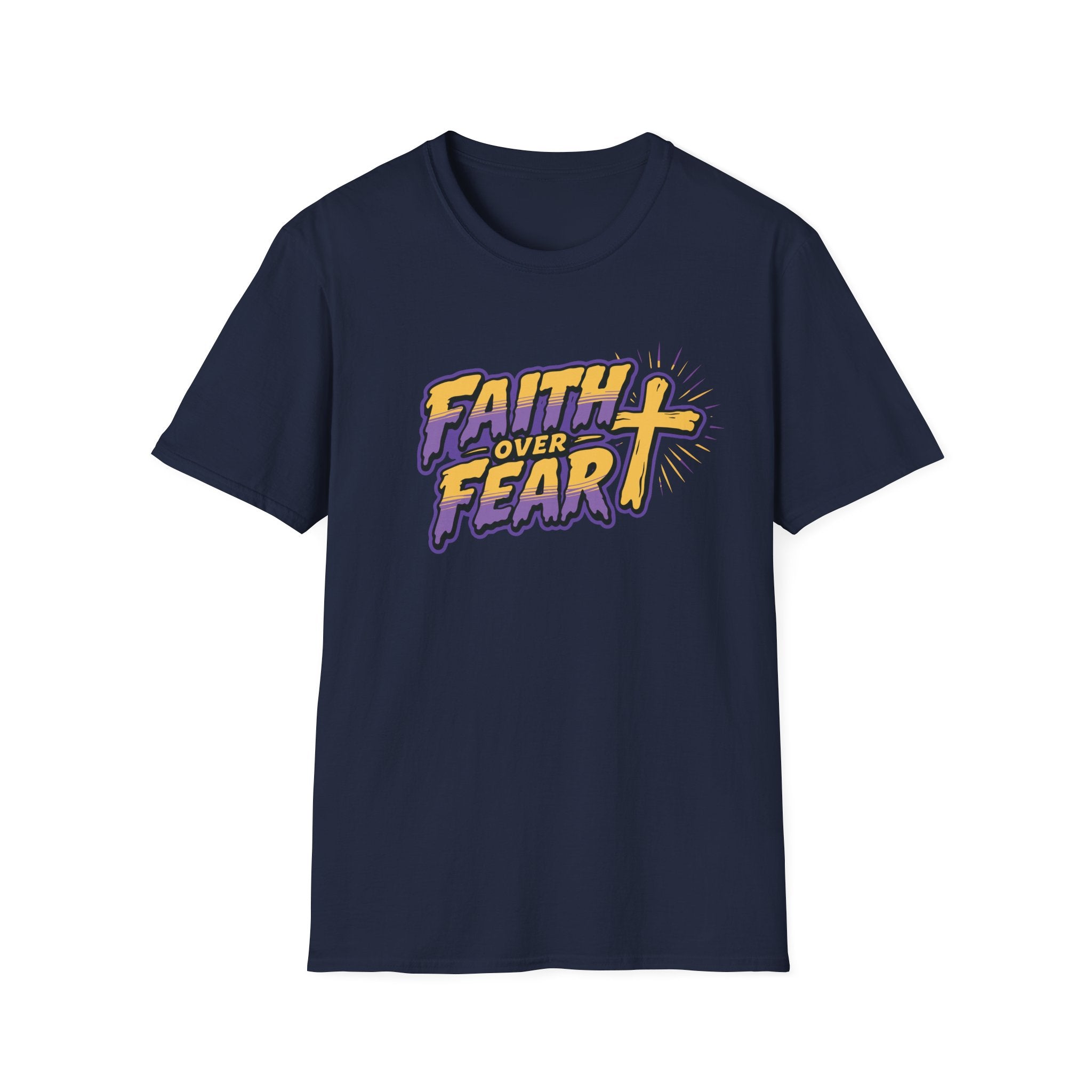 FAITH OVER FEAR YELLOW PURPLE 2 T-Shirt