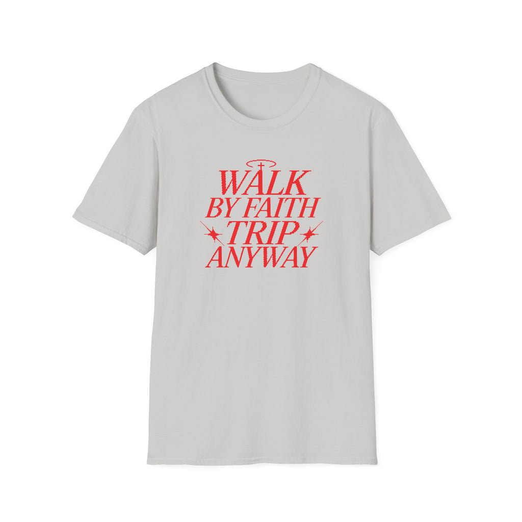 WALK BY FAITH TRIP ANYWAY RED PIXEL T-Shirt