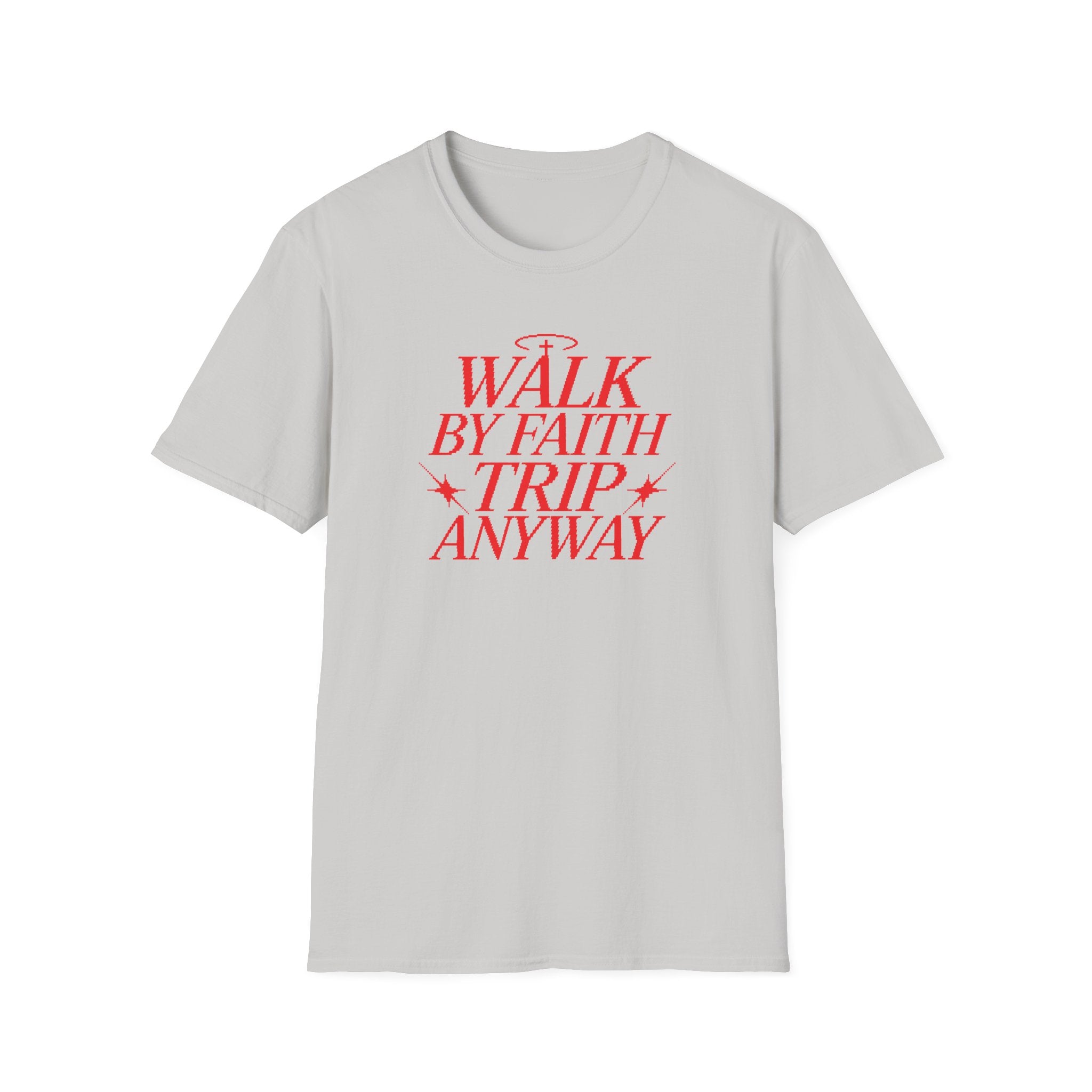 WALK BY FAITH TRIP ANYWAY RED PIXEL T-Shirt