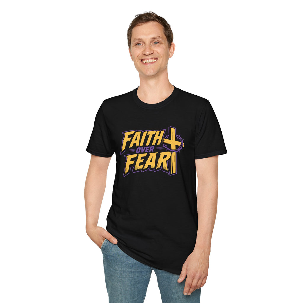 FAITH OVER FEAR YELLOW PURPLE 1 T-Shirt