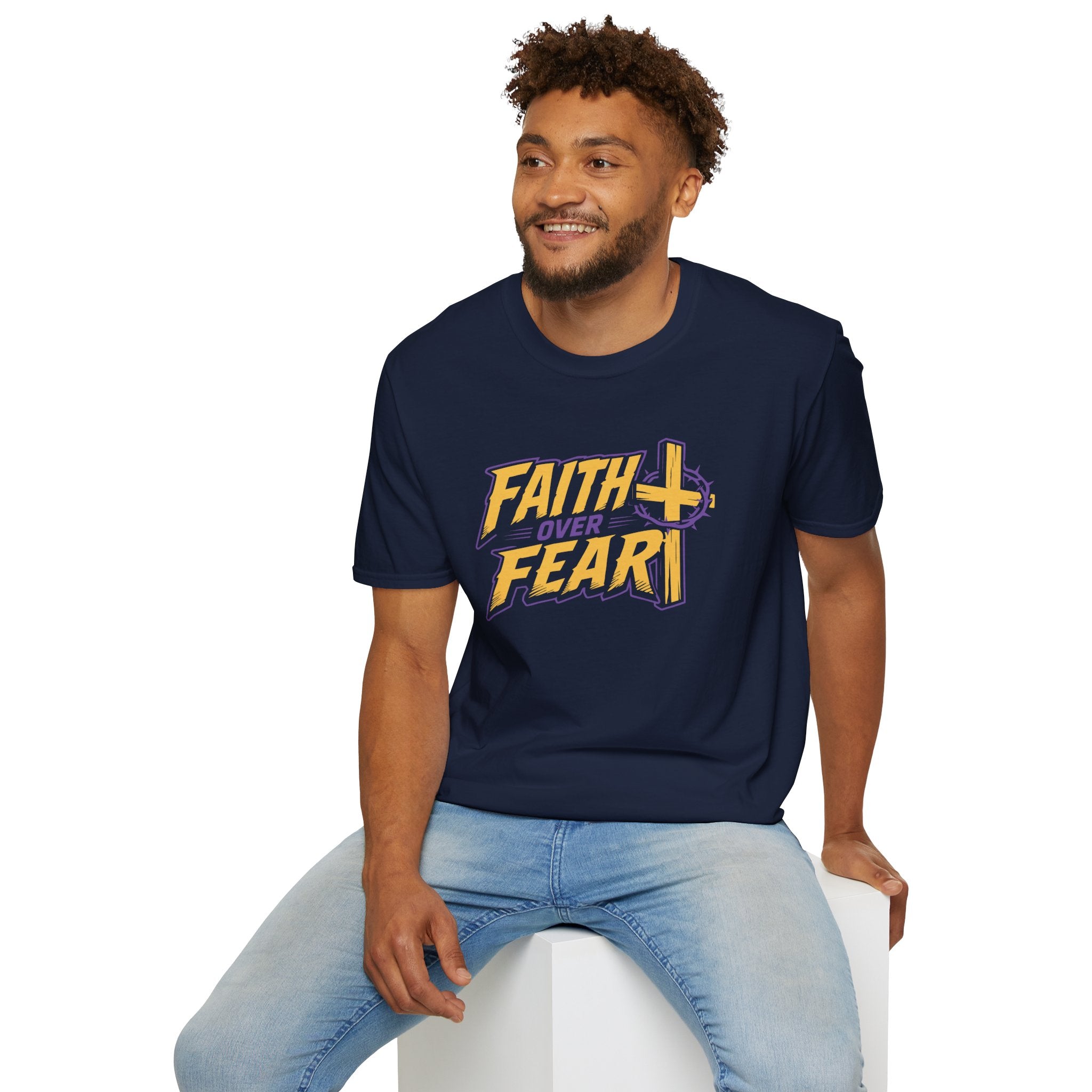FAITH OVER FEAR YELLOW PURPLE 1 T-Shirt
