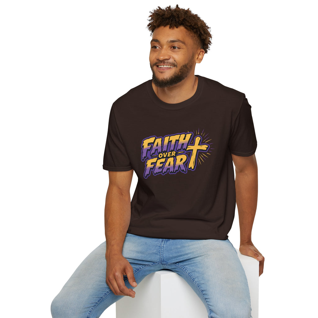 FAITH OVER FEAR YELLOW PURPLE 2 T-Shirt