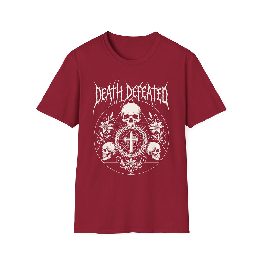 DEATH DEFEATED SKULL CIRCLE METAL T-Shirt