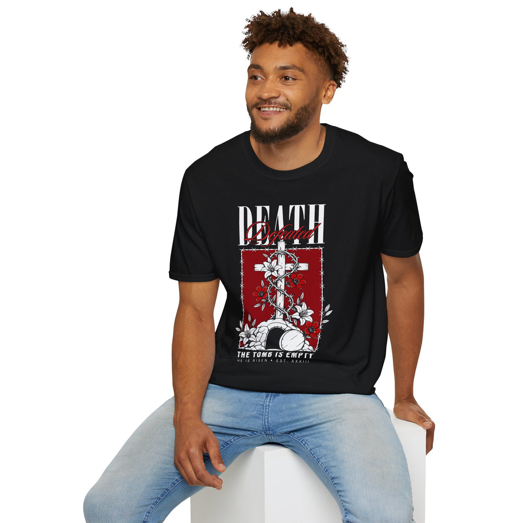 DEATH DEFEATED THE TOMB IS EMPTY T-Shirt