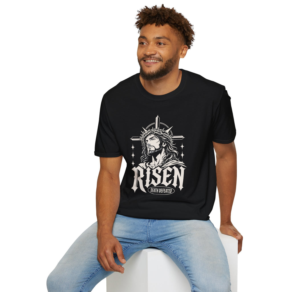 RISEN DEATH DEFEATED JESUS MANGA T-Shirt