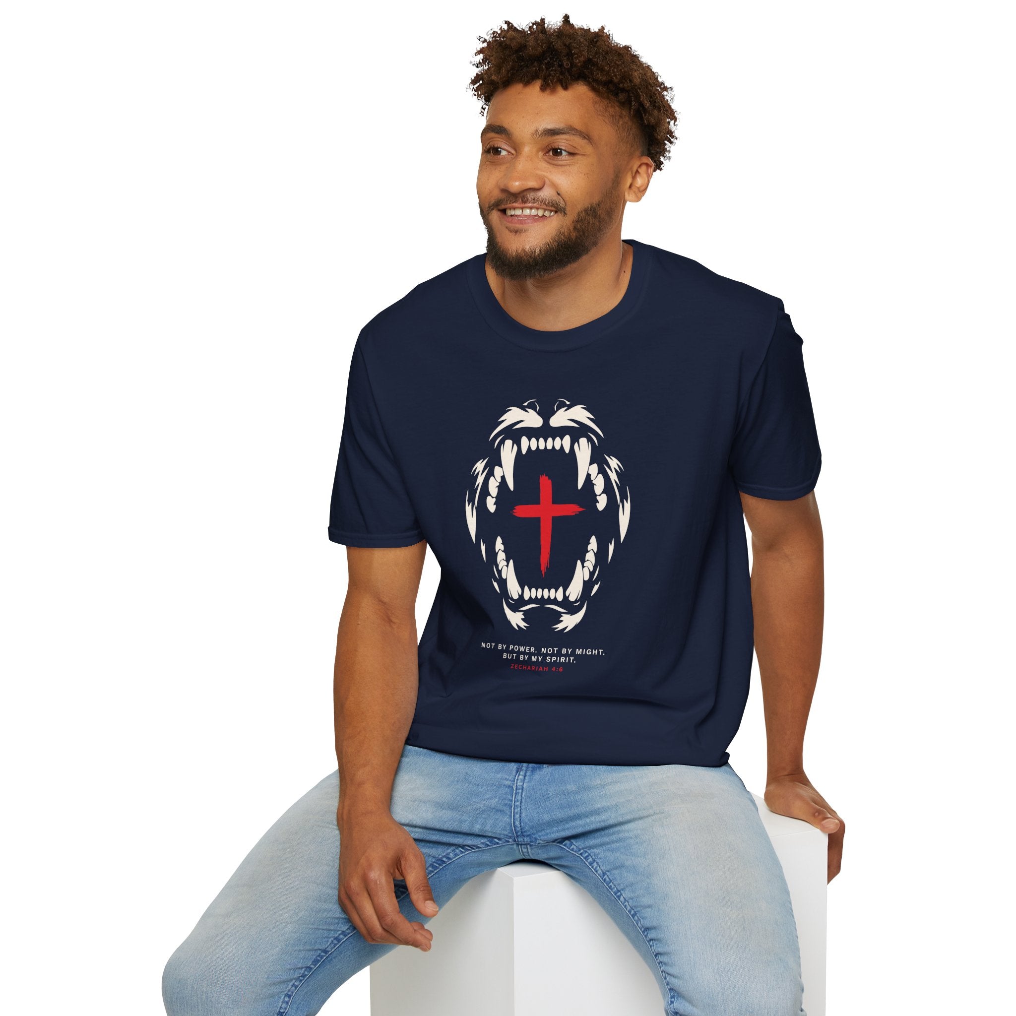 NOT BY POWER LION CROSS T-Shirt