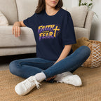 FAITH OVER FEAR YELLOW PURPLE 2 T-Shirt