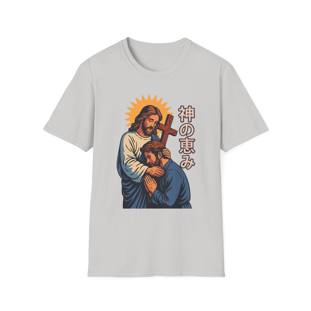 Jesus Manga Hugging Man T-Shirt