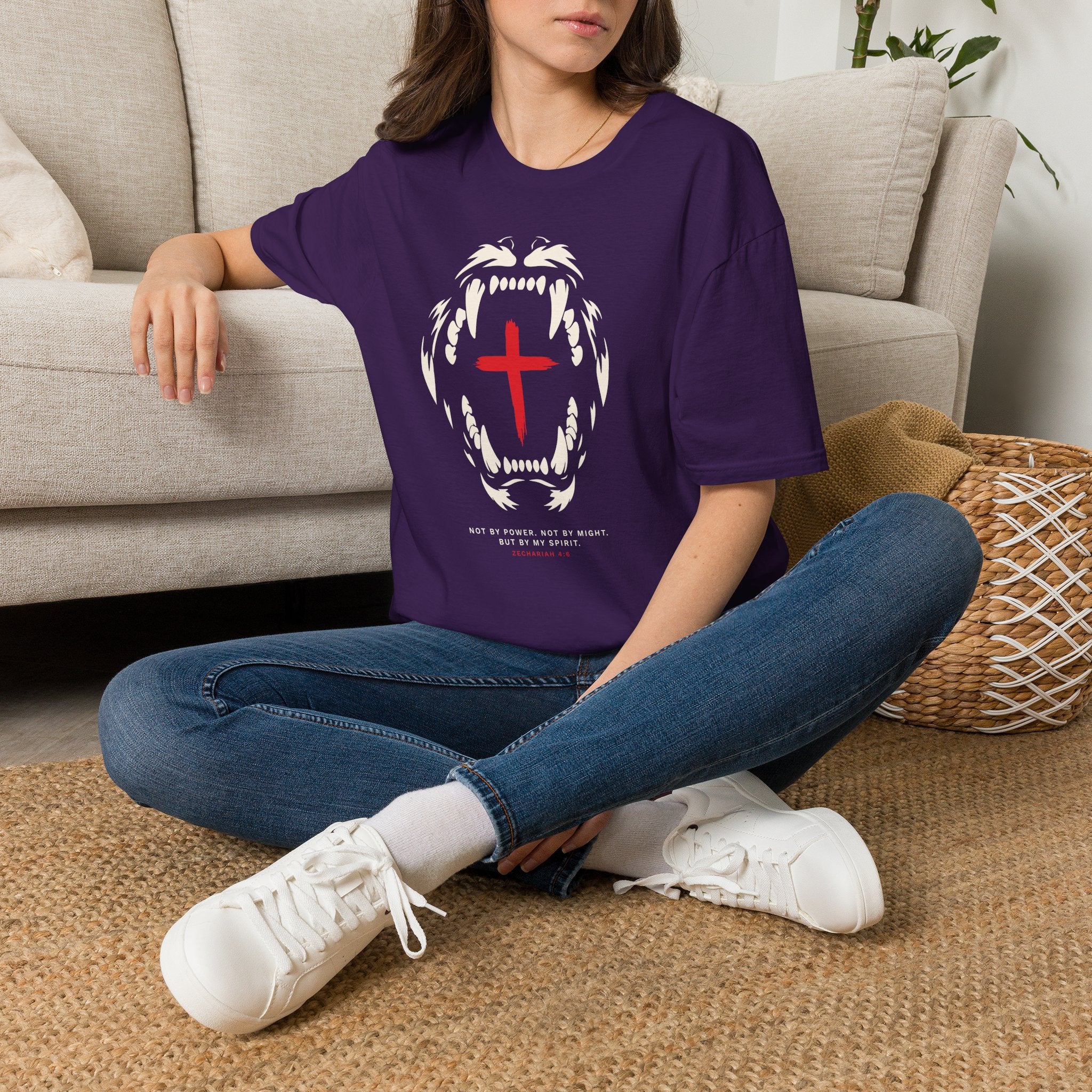 NOT BY POWER LION CROSS T-Shirt